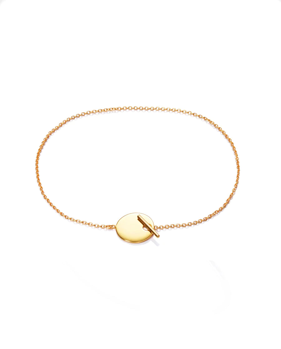 Pulsera Trend de palata de ley bañada en oro 23kt