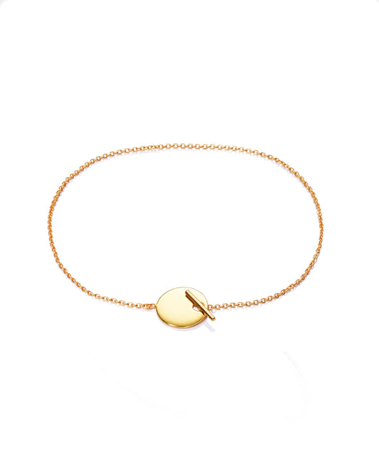 Pulsera Trend de palata de ley bañada en oro 23kt