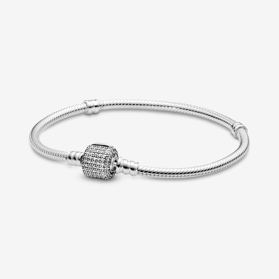 Pulsera Pandora Moments Cadena de Serpiente con cierre de firma