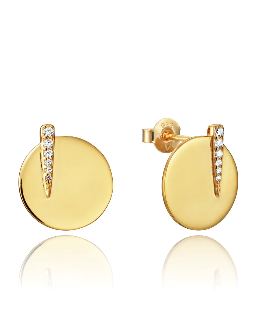 Pendientes Elegant de plata bañada en oro 14kt