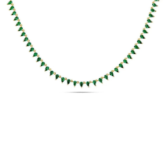 Collar corto OLIMPIA con circonitas verdes