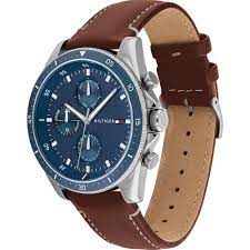 Reloj de hombre Tommy Hilfiger multifunción de piel marrón